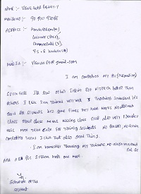Y.Visweswar Reddy plc TESTIMONIAL Photocopy