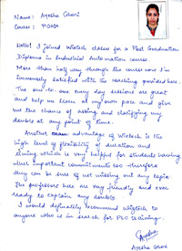Ayesha Ghori s TESTIMONIAL Photocopy