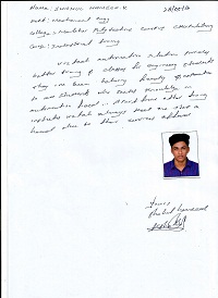 Sathish Kumar plc TESTIMONIAL Photocopy