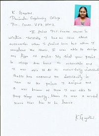 Sathish Kumar plc TESTIMONIAL Photocopy