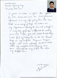 Sathish Kumar plc TESTIMONIAL Photocopy