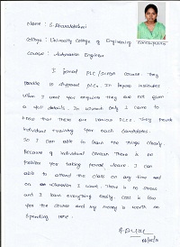 Sathish Kumar plc TESTIMONIAL Photocopy