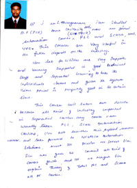 S.Thirugnanam s TESTIMONIAL Photocopy