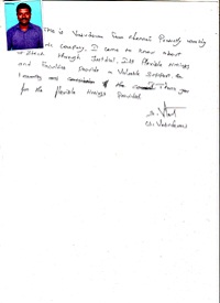 S.Vasudevan TESTIMONIAL Photocopy