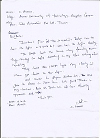 Venkata Nagendra Babu plc TESTIMONIAL Photocopy