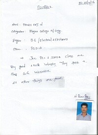 Venkata Nagendra Babu plc TESTIMONIAL Photocopy