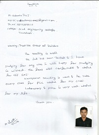 Venkata Nagendra Babu plc TESTIMONIAL Photocopy