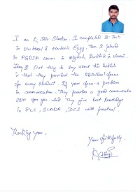 K. SHIV SHANKAR TESTIMONIAL Photocopy