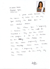 M. SHERLY RAJAM TESTIMONIAL Photocopy