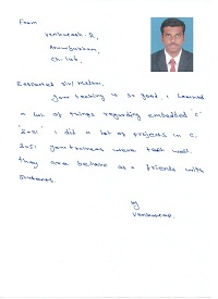 VENKATESH  TESTIMONIAL Photocopy