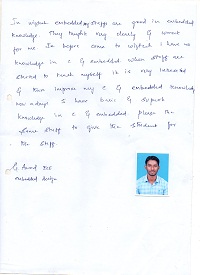G. ANAND  TESTIMONIAL Photocopy