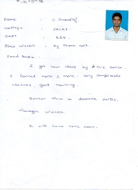 S. GNANARAJ TESTIMONIAL Photocopy