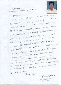 D. JEFFERSON TESTIMONIAL Photocopy