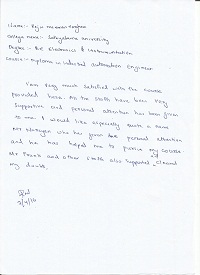 Rejln Mamman Varghese TESTIMONIAL Photocopy