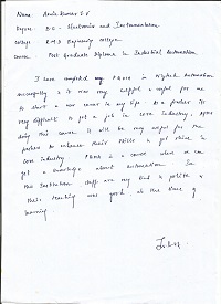 Ashwin Kumar plc TESTIMONIAL Photocopy