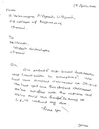  TESTIMONIAL Photocopy